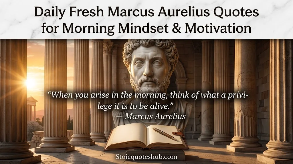 Daily Fresh Marcus Aurelius Quotes for Morning Mindset & Motivation