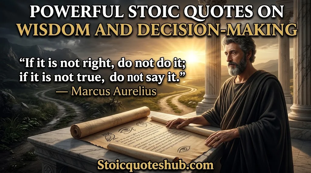 Powerful Stoic Quotes on Wisdom and Decision-Making