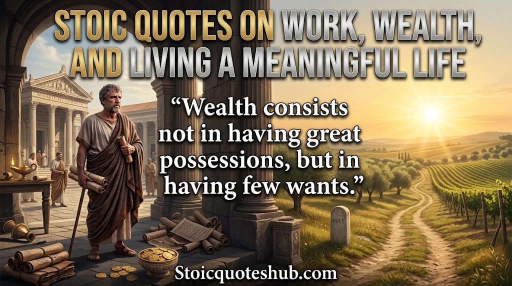 Stoic Quotes on Work, Wealth, and Living a Meaningful Life