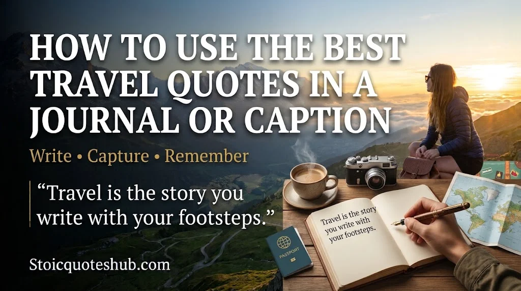 How to Use the Best Travel Quotes in a Journal or Caption