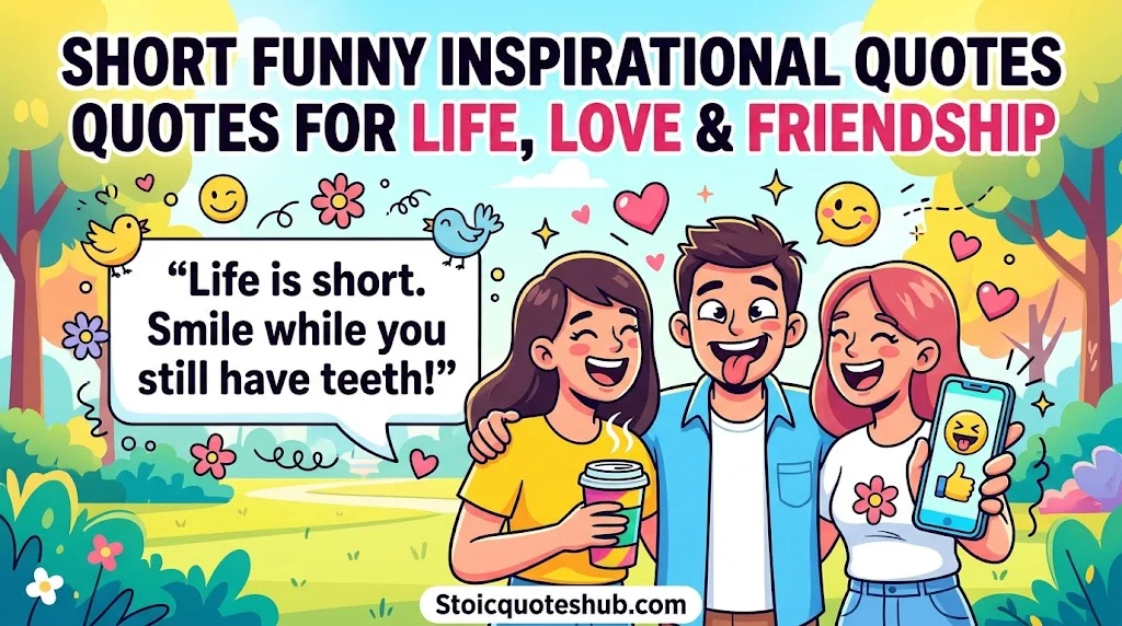 Short Funny Inspirational Quotes for Life, Love and Friendship