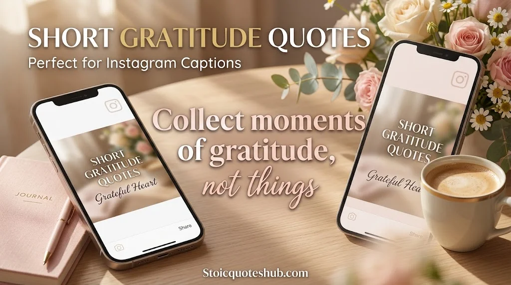 Short Gratitude Quotes for Instagram Captions and Sharing