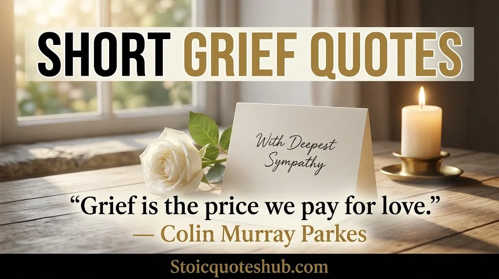 Short Grief Quotes for Sympathy Cards and Messages