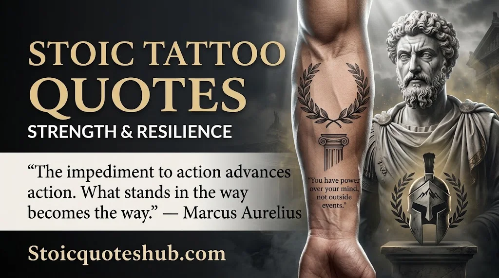 Stoic Quotes Tattoos for Strength and Resilience