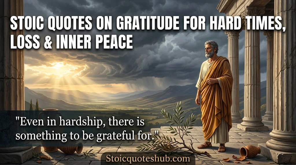Stoic Quotes on Gratitude for Hard Times, Loss & Inner Peace