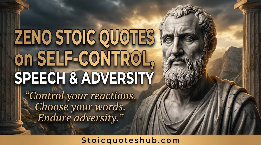 Zeno Stoic Quotes on Self-Control, Speech & Adversity
