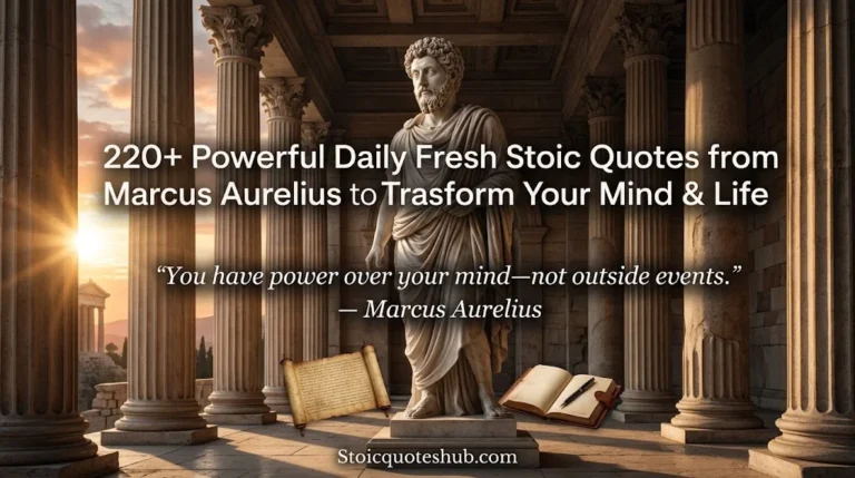 220+ Powerful Daily Fresh Stoic Quotes from Marcus Aurelius to Transform Your Mind & Life