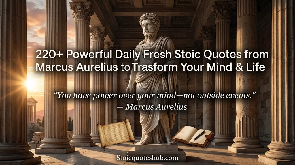 220+ Powerful Daily Fresh Stoic Quotes from Marcus Aurelius to Transform Your Mind & Life